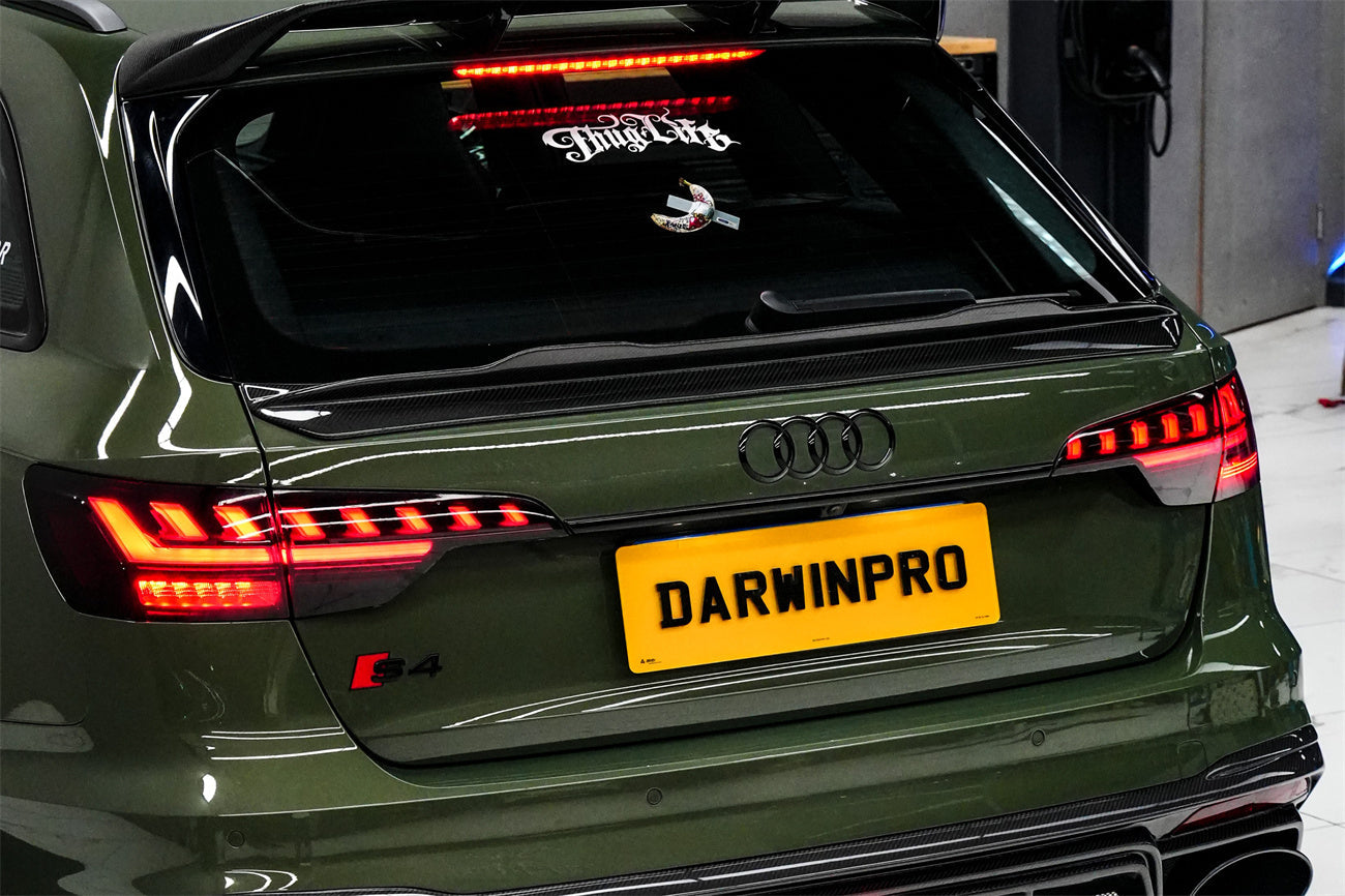 Alerón de maletero de fibra de carbono estilo DarwinPRO para Audi S4 Avant B9 B9.5 BKSS 2017-2025