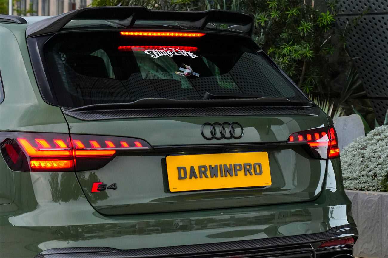 Alerón de maletero de fibra de carbono estilo DarwinPRO para Audi S4 Avant B9 B9.5 BKSS 2017-2025