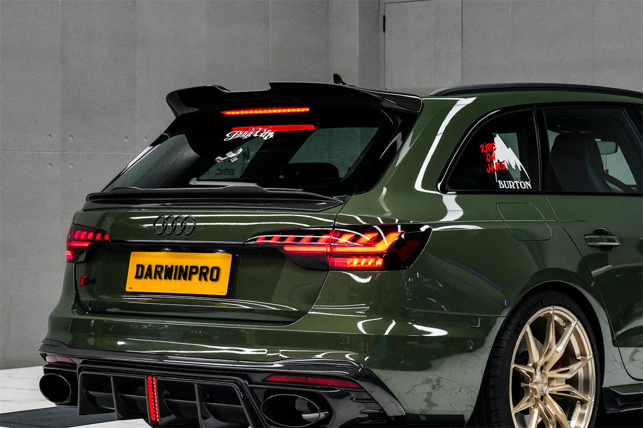 Alerón de maletero de fibra de carbono estilo DarwinPRO para Audi S4 Avant B9 B9.5 BKSS 2017-2025