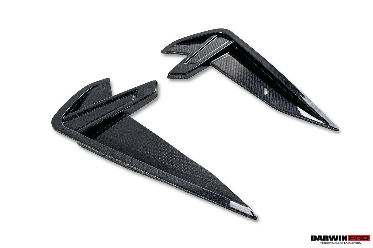 DarwinPRO 2019-2025 BMW M8 F91 F92 F93 AD Style Autoclave Carbon Fiber Front Fender Vent Trims