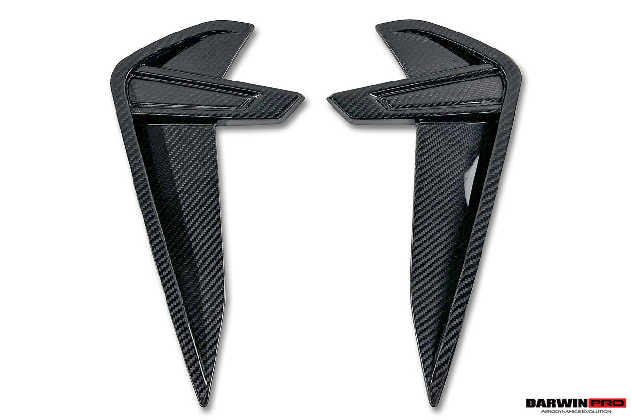 DarwinPRO 2019-2025 BMW M8 F91 F92 F93 AD Style Autoclave Carbon Fiber Front Fender Vent Trims