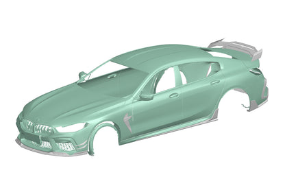 Faldones laterales de fibra de carbono autoclave DarwinPRO para BMW M8 F93 Serie 8 G16 AD (2019-2025)