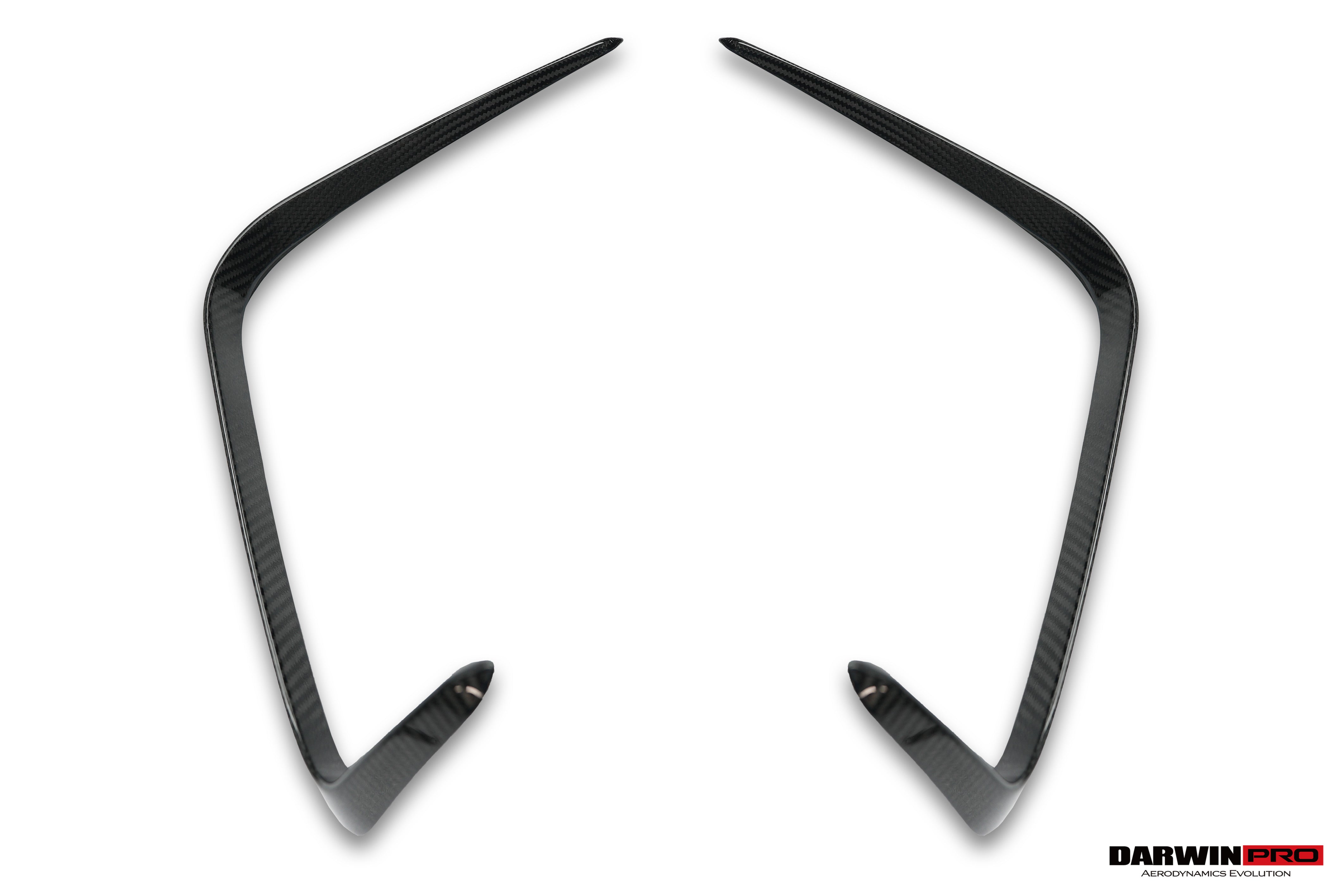 DarwinPRO 2019-2025 BMW M8 F93 AD Style Autoclave Carbon Fiber Rear Bumper Side Vent Trims