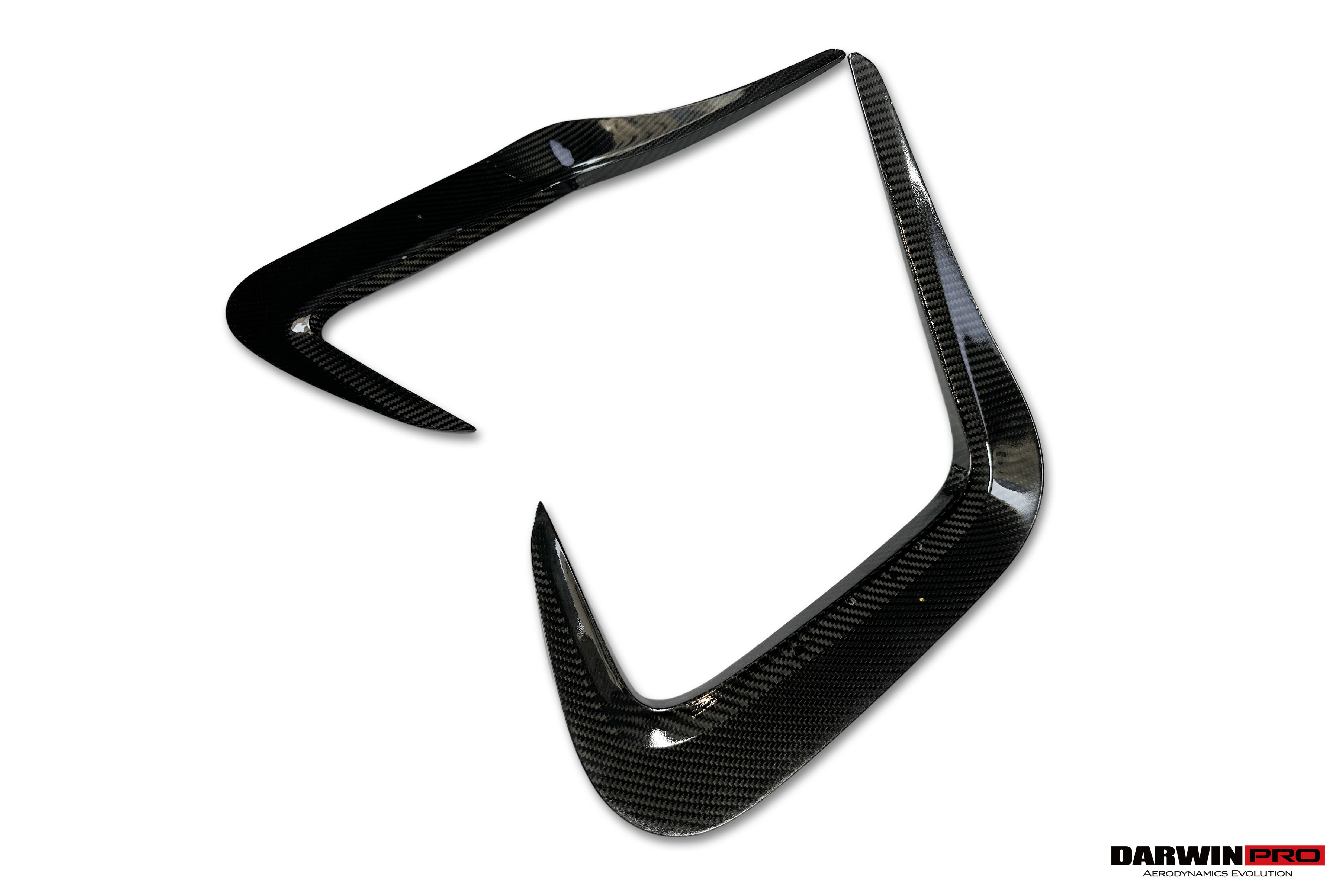DarwinPRO 2019-2025 BMW M8 F93 AD Style Autoclave Carbon Fiber Rear Bumper Side Vent Trims