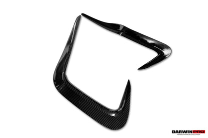 DarwinPRO 2019-2025 BMW M8 F93 AD Style Autoclave Carbon Fiber Rear Bumper Side Vent Trims