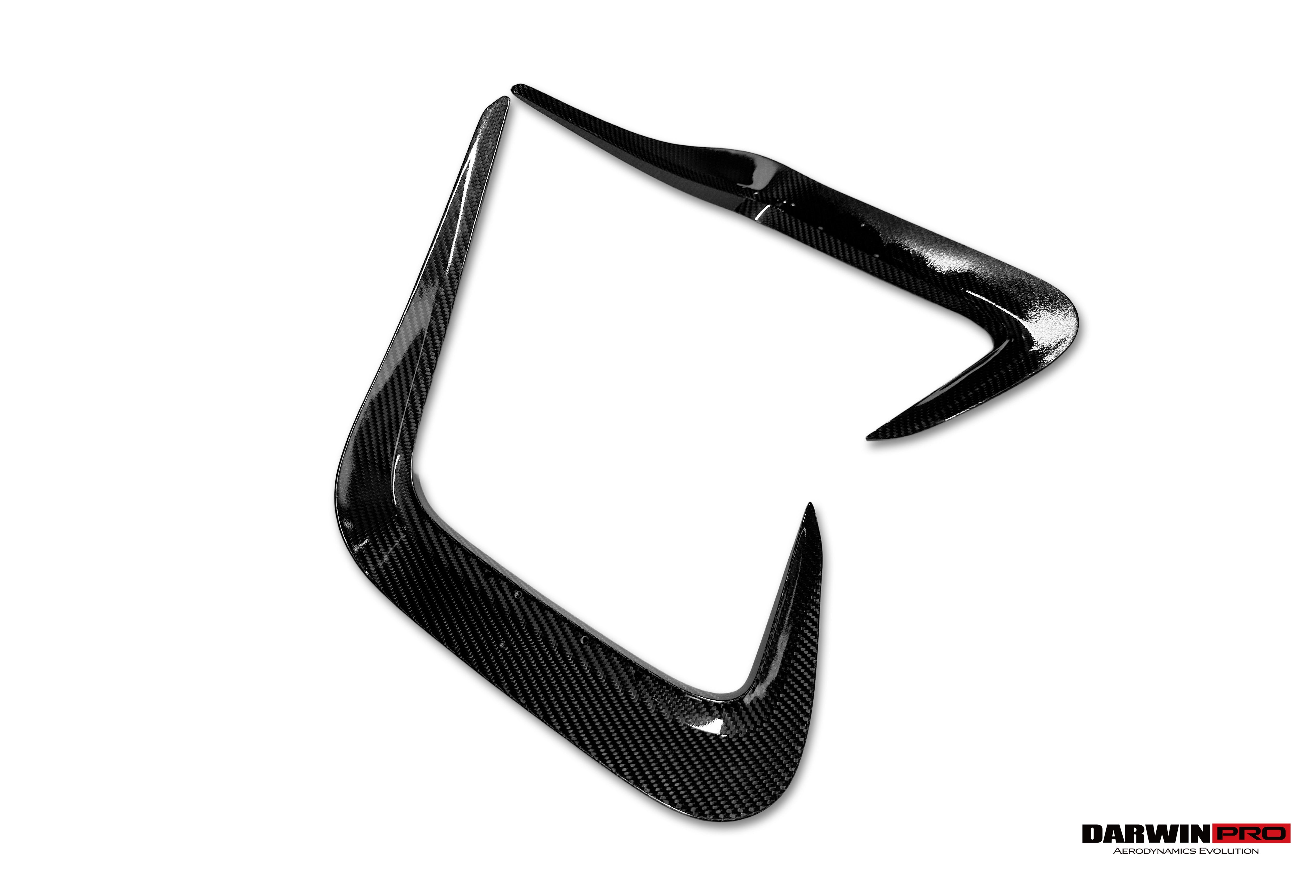 DarwinPRO 2019-2025 BMW M8 F93 AD Style Autoclave Carbon Fiber Rear Bumper Side Vent Trims