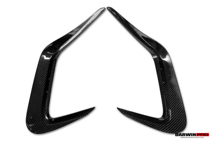 DarwinPRO 2019-2025 BMW M8 F93 AD Style Autoclave Carbon Fiber Rear Bumper Side Vent Trims