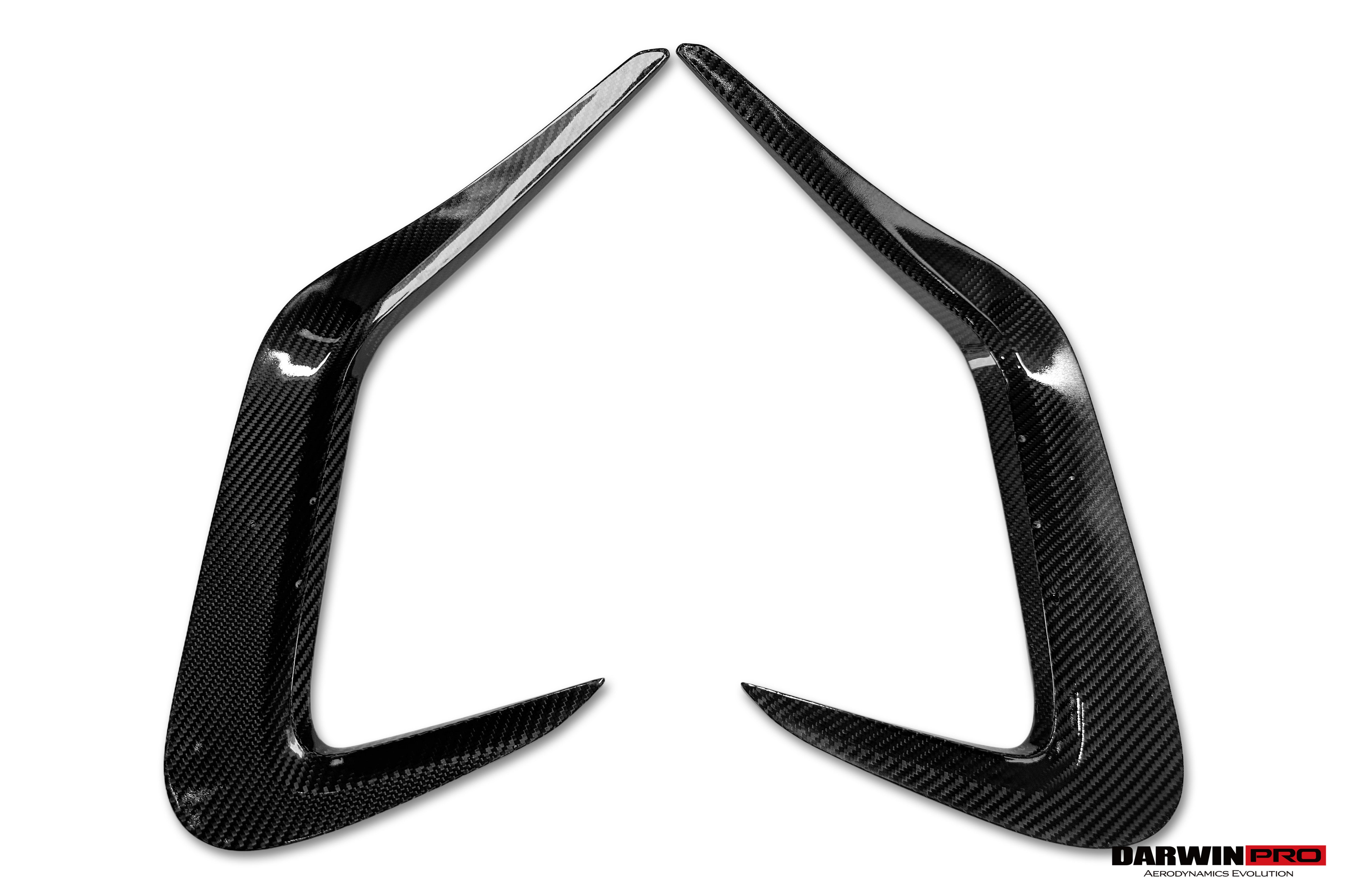 DarwinPRO 2019-2025 BMW M8 F93 AD Style Autoclave Carbon Fiber Rear Bumper Side Vent Trims