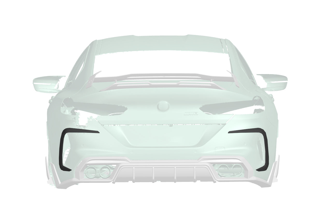 DarwinPRO 2019-2025 BMW M8 F93 AD Style Autoclave Carbon Fiber Rear Bumper Side Vent Trims