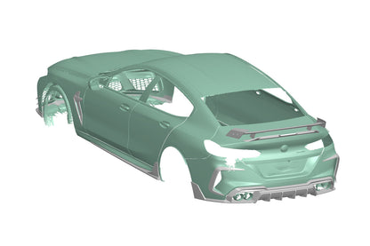 Faldones laterales de fibra de carbono autoclave DarwinPRO para BMW M8 F93 Serie 8 G16 AD (2019-2025)