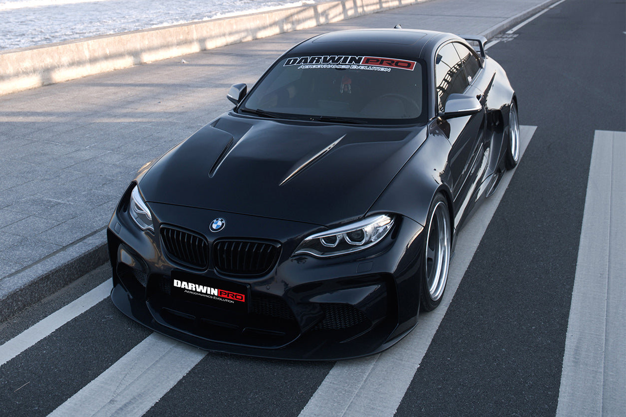 DarwinPRO 2016-2020 BMW M2 F87 VR Style Kit de carrocería completa de fibra de carbono parcial y ancha