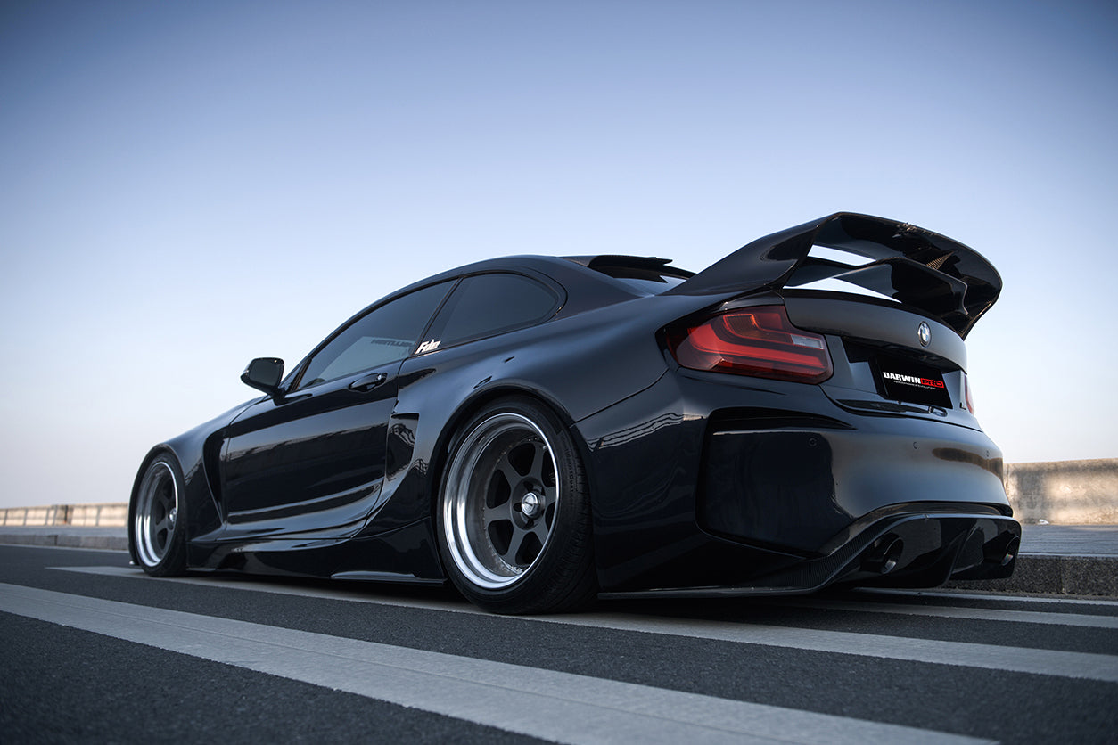 DarwinPRO 2016-2020 BMW M2 F87 VR Style Kit de carrocería completa de fibra de carbono parcial y ancha