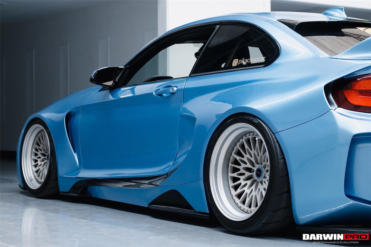 DarwinPRO 2016-2020 BMW M2 F87 VR Style Kit de carrocería completa de fibra de carbono parcial y ancha