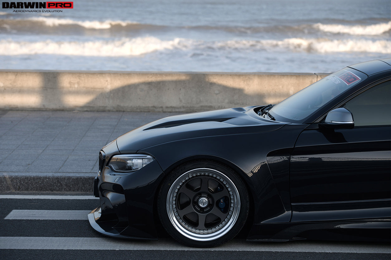DarwinPRO 2016-2020 BMW M2 F87 VR Style Kit de carrocería completa de fibra de carbono parcial y ancha