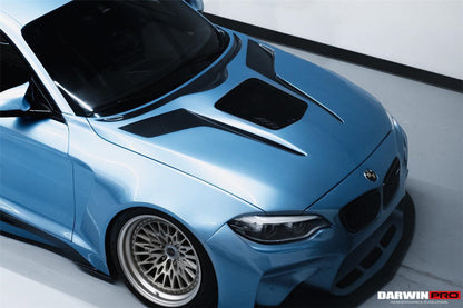 DarwinPRO 2016-2020 BMW M2 F87 VR Style Kit de carrocería completa de fibra de carbono parcial y ancha
