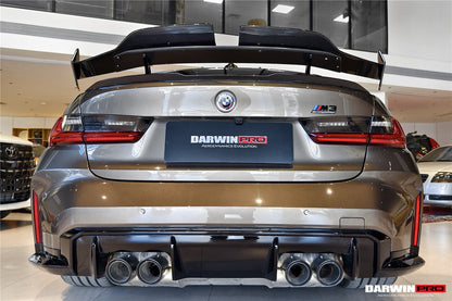 Alerón trasero de fibra de carbono DarwinPRO 2021-UP BMW M3 G80 Serie 3 G20 M4 G82 Serie 4 G22 estilo BKSSII con patas de alerón de aleación de aluminio