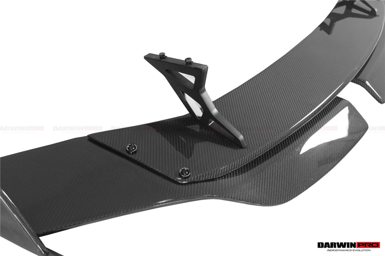 Alerón trasero de fibra de carbono DarwinPRO 2021-UP BMW M3 G80 Serie 3 G20 M4 G82 Serie 4 G22 estilo BKSSII con patas de alerón de aleación de aluminio