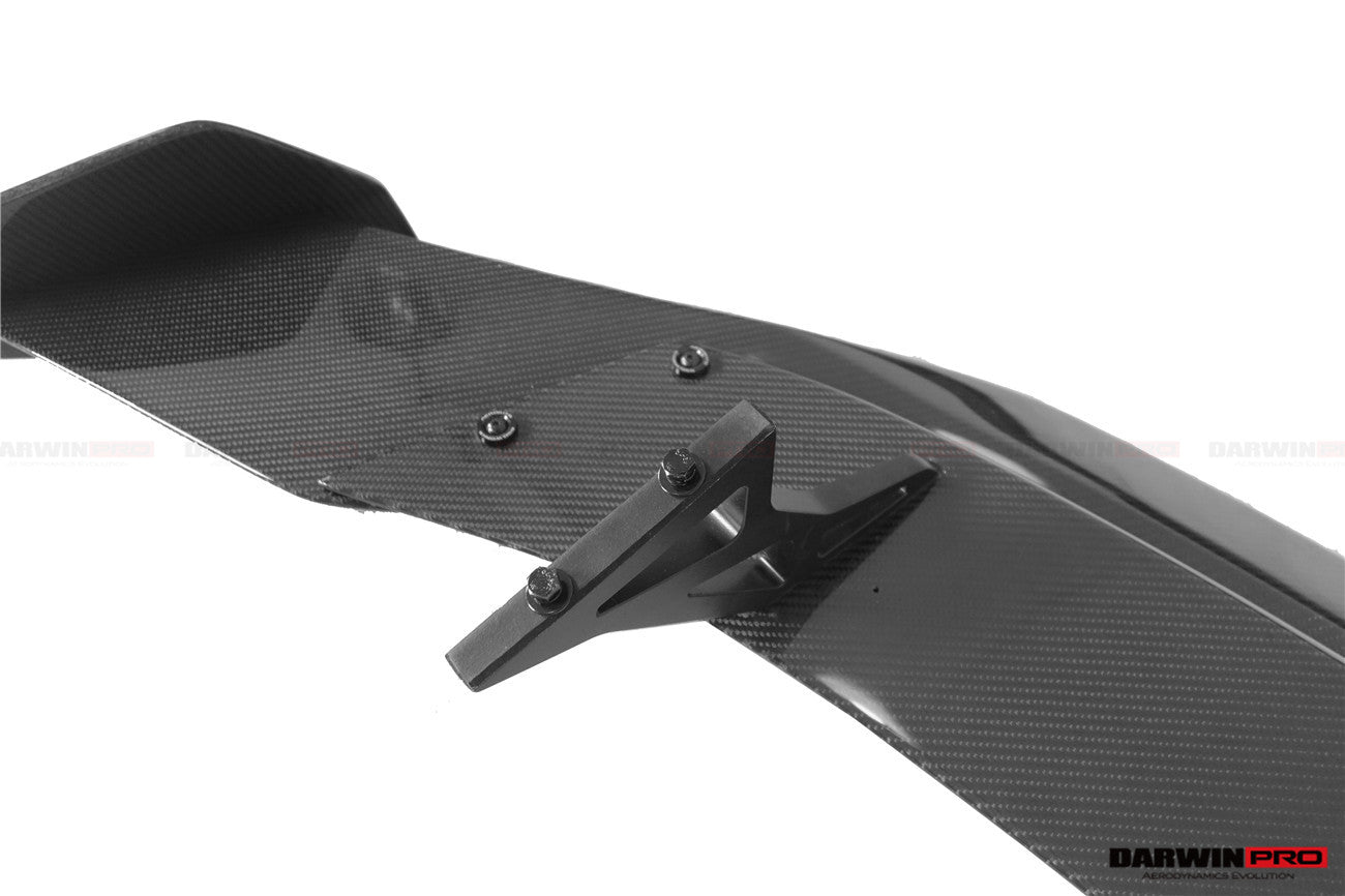 Alerón trasero de fibra de carbono DarwinPRO 2021-UP BMW M3 G80 Serie 3 G20 M4 G82 Serie 4 G22 estilo BKSSII con patas de alerón de aleación de aluminio