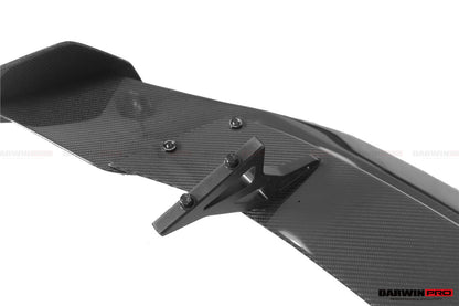 Alerón trasero de fibra de carbono DarwinPRO 2021-UP BMW M3 G80 Serie 3 G20 M4 G82 Serie 4 G22 estilo BKSSII con patas de alerón de aleación de aluminio
