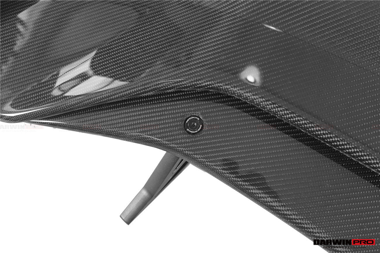 Alerón trasero de fibra de carbono DarwinPRO 2021-UP BMW M3 G80 Serie 3 G20 M4 G82 Serie 4 G22 estilo BKSSII con patas de alerón de aleación de aluminio