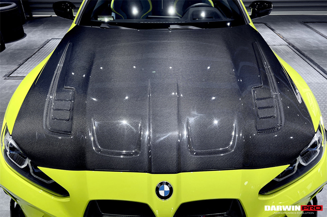 Capó de fibra de carbono DarwinPRO para BMW M3, G80, G81, M4, G82 y G83 estilo BKSSII (2021 en adelante)