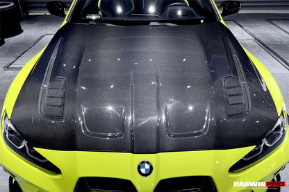 Capó de fibra de carbono DarwinPRO para BMW M3, G80, G81, M4, G82 y G83 estilo BKSSII (2021 en adelante)