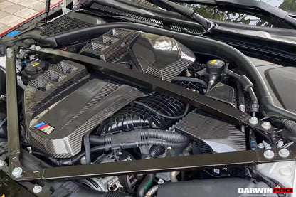 Cubierta de fusibles de fibra de carbono seca DarwinPRO para BMW M3, G80, M4, G82 y G83 (2021 en adelante)