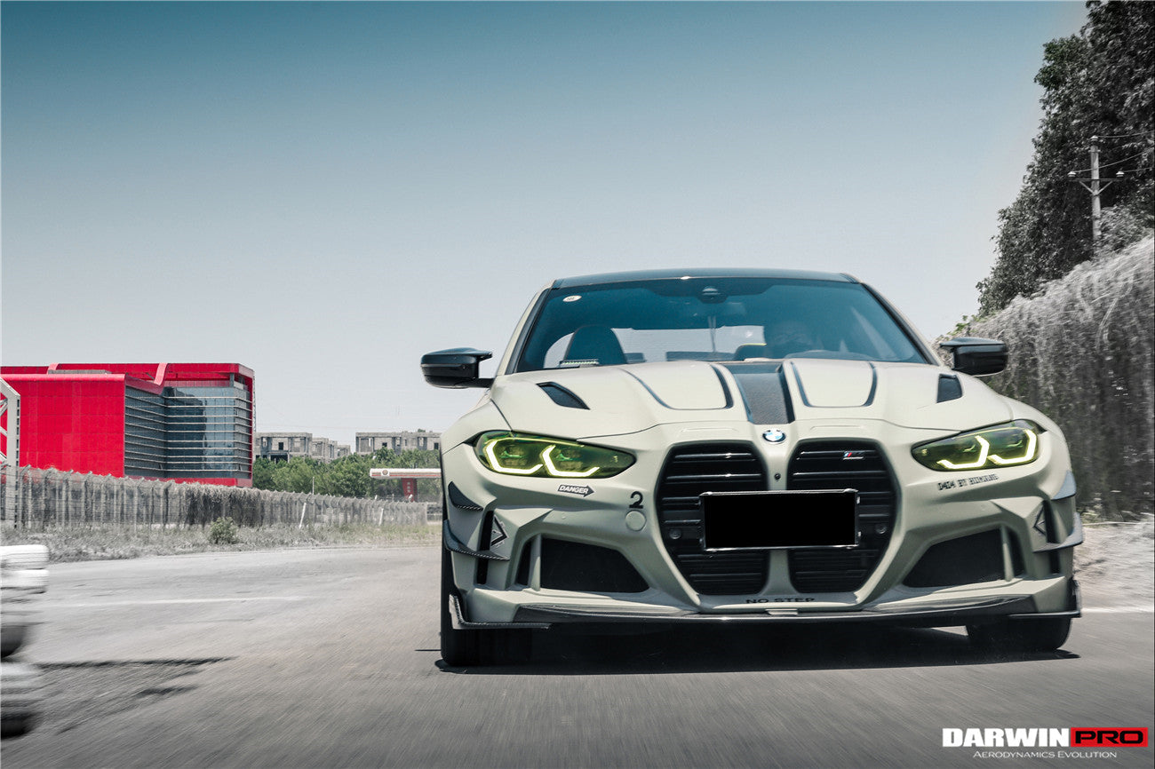 Parachoques delantero, guardabarros delantero y faldones laterales estilo DarwinPRO BKSSII | BMW M4 G82 G83 (2021 en adelante)