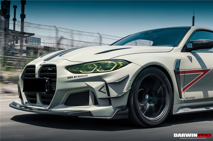 Parachoques delantero, guardabarros delantero y faldones laterales estilo DarwinPRO BKSSII | BMW M4 G82 G83 (2021 en adelante)