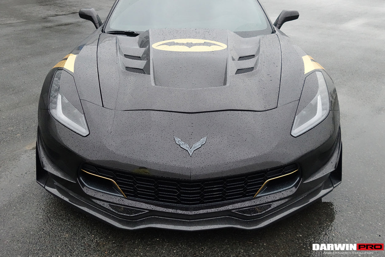 DarwinPRO 2013-2019 Corvette C7 Z51 Z06 Grandsport Carbon Fiber Front Lip (No Winglets)