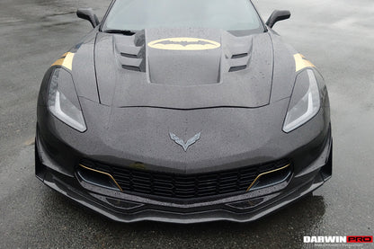 DarwinPRO 2013-2019 Corvette C7 Z51 Z06 Grandsport Carbon Fiber Front Lip (No Winglets)