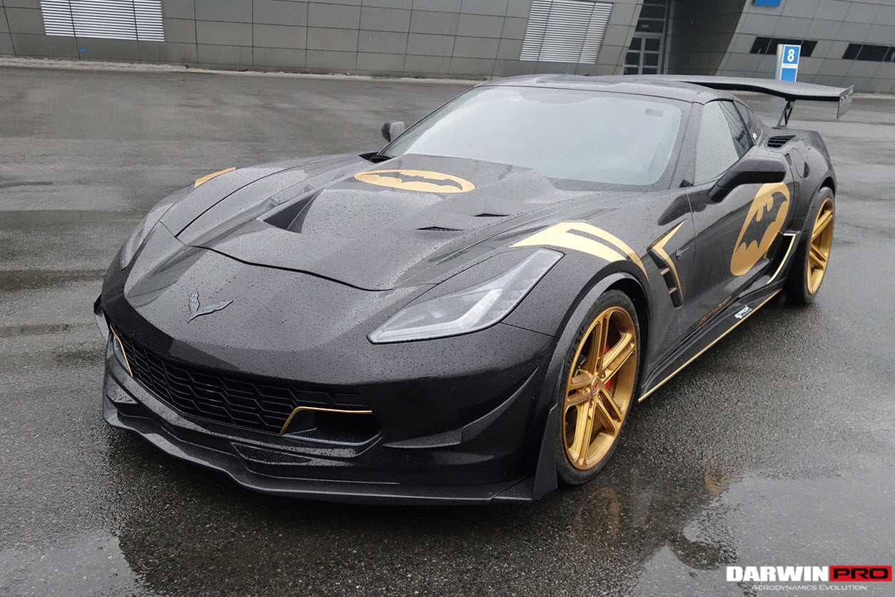 DarwinPRO 2013-2019 Corvette C7 Z51 Z06 Grandsport Carbon Fiber Front Lip (No Winglets)