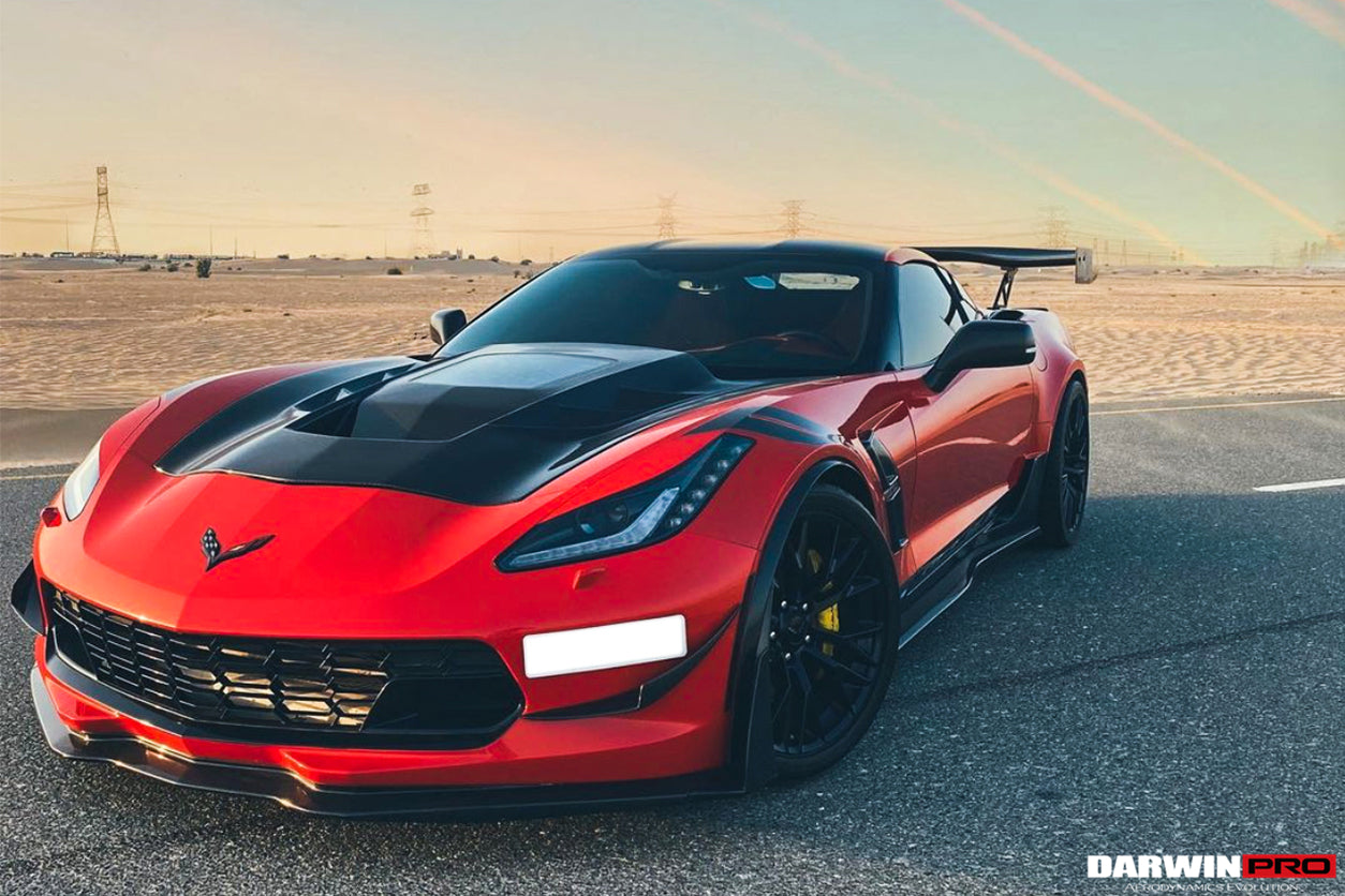 Alerones delanteros de fibra de carbono DarwinPRO para Corvette C7 Z51 Z06 Grandsport 2013-2019