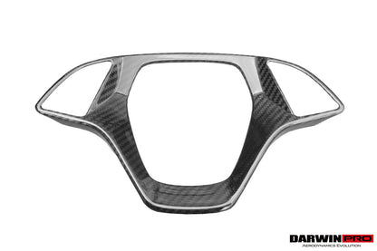 DarwinPRO 2013-2019 Corvette C7 Z06 Grandsport Dry Carbon Fiber Interior Steering Wheel Cover Trim