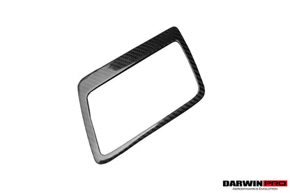 DarwinPRO 2013-2019 Corvette C7 Z06 Grandsport - Embellecedor de panel de cambio de marchas con control manual automático interior de fibra de carbono seco