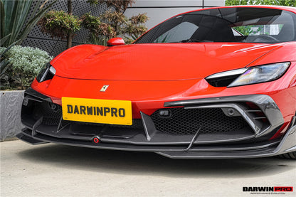 DarwinPRO 2022-2025 Ferrari 296 GTB & GTS Type F171 iMP Style Carbon Fiber Full Kit (For Surround View Camera System Bumper Only)