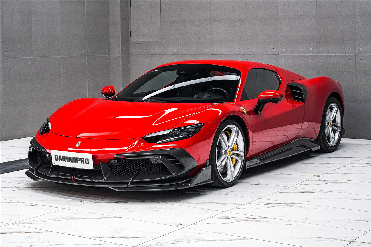 DarwinPRO 2022-2025 Ferrari 296 GTB & GTS Type F171 iMP Style Carbon Fiber Full Kit (For Surround View Camera System Bumper Only)