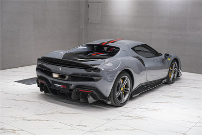 DarwinPRO 2022-2025 Ferrari 296 GTB & GTS Type F171 iMP Style Carbon Fiber Rear Diffuser With Undertray