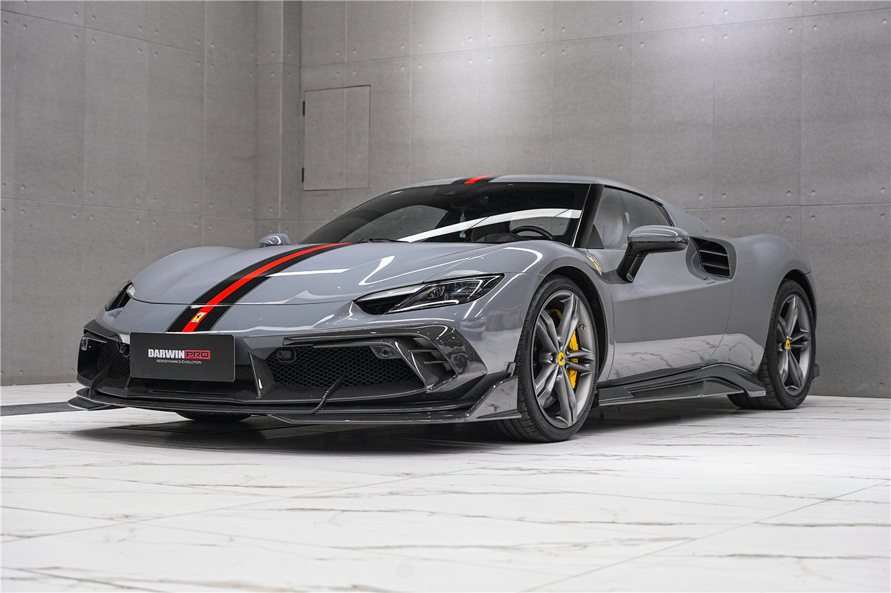 Faldones laterales de fibra de carbono DarwinPRO 2022-2025 para Ferrari 296 GTB y GTS tipo F171 estilo iMP
