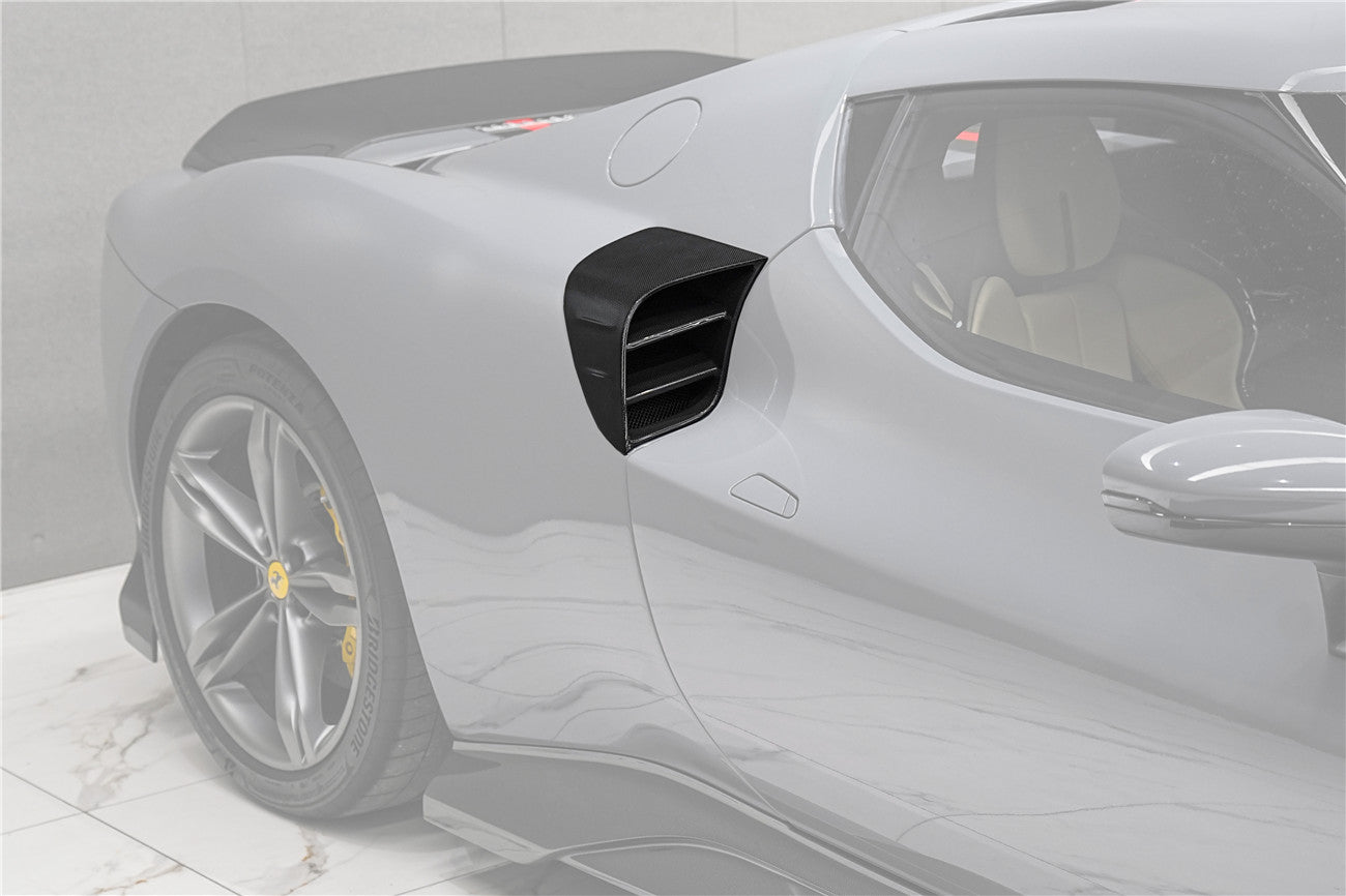 DarwinPRO 2022-2025 Ferrari 296 GTB & GTS Type F171 iMP Style Carbon Fiber Quarter Panel side Scoops