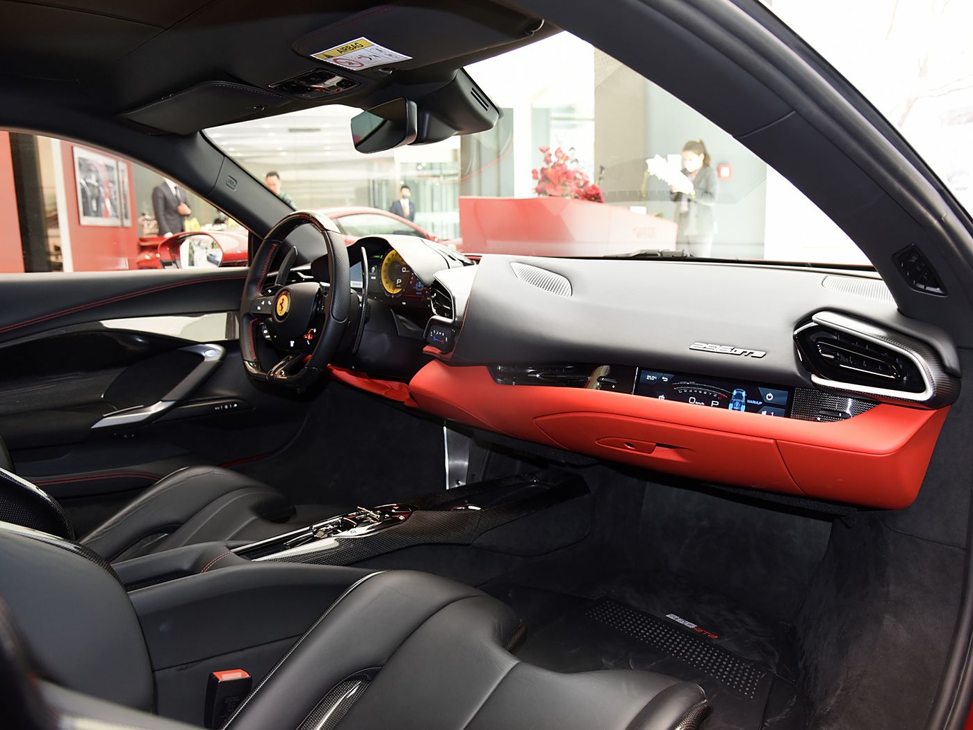 DarwinPRO 2022-UP Ferrari 296 GTB GTS (Type F171) OE Style Dry Carbon Fiber Center Control Surround Panel Front End