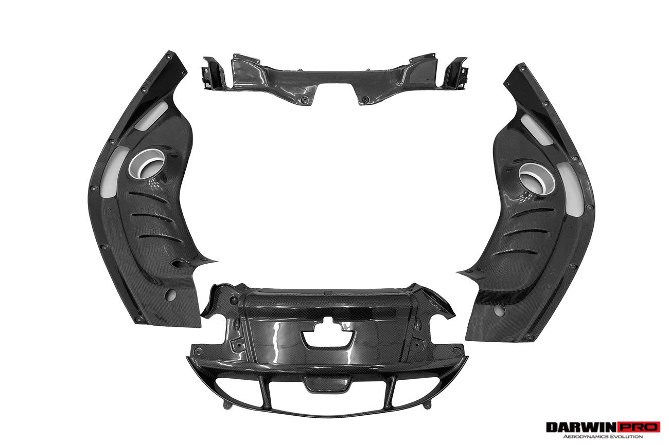 DarwinPRO 2022-UP Ferrari 296 GTB (Type F171) OE Style Dry Carbon Fiber Engine Bay Panel Replacement Kits 4pcs