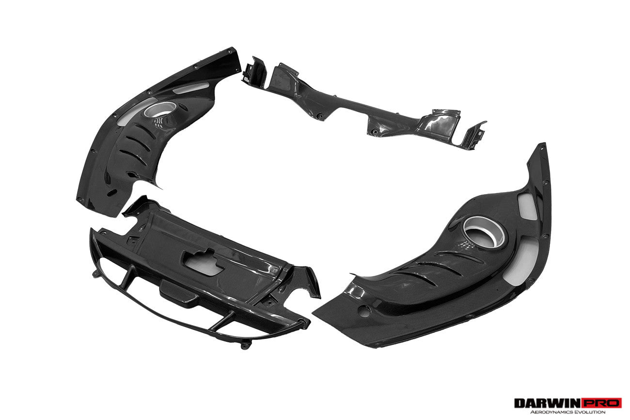 DarwinPRO 2022-UP Ferrari 296 GTB (Type F171) OE Style Dry Carbon Fiber Engine Bay Panel Replacement Kits 4pcs