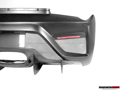 DarwinPRO 2010-2015 Ferrari 458 Coupe BKSS Style Partial Carbon Fiber Rear Bumper And Fiber Trunk With Tail Light Cover