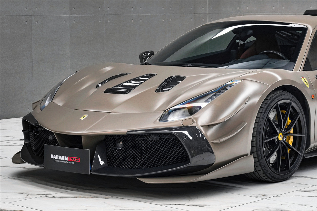 Parachoques delantero DarwinPRO estilo Módena para Ferrari 488 Challenge Evo 2015-2020 | Compatible con GTB y Spider