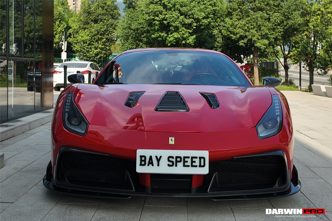 Faldón delantero de fibra de carbono DarwinPRO iMP-Performance | Ferrari 488 GTB y Spider (2015-2020)
