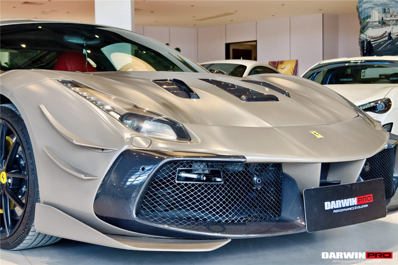 Parachoques delantero DarwinPRO estilo Módena para Ferrari 488 Challenge Evo 2015-2020 | Compatible con GTB y Spider