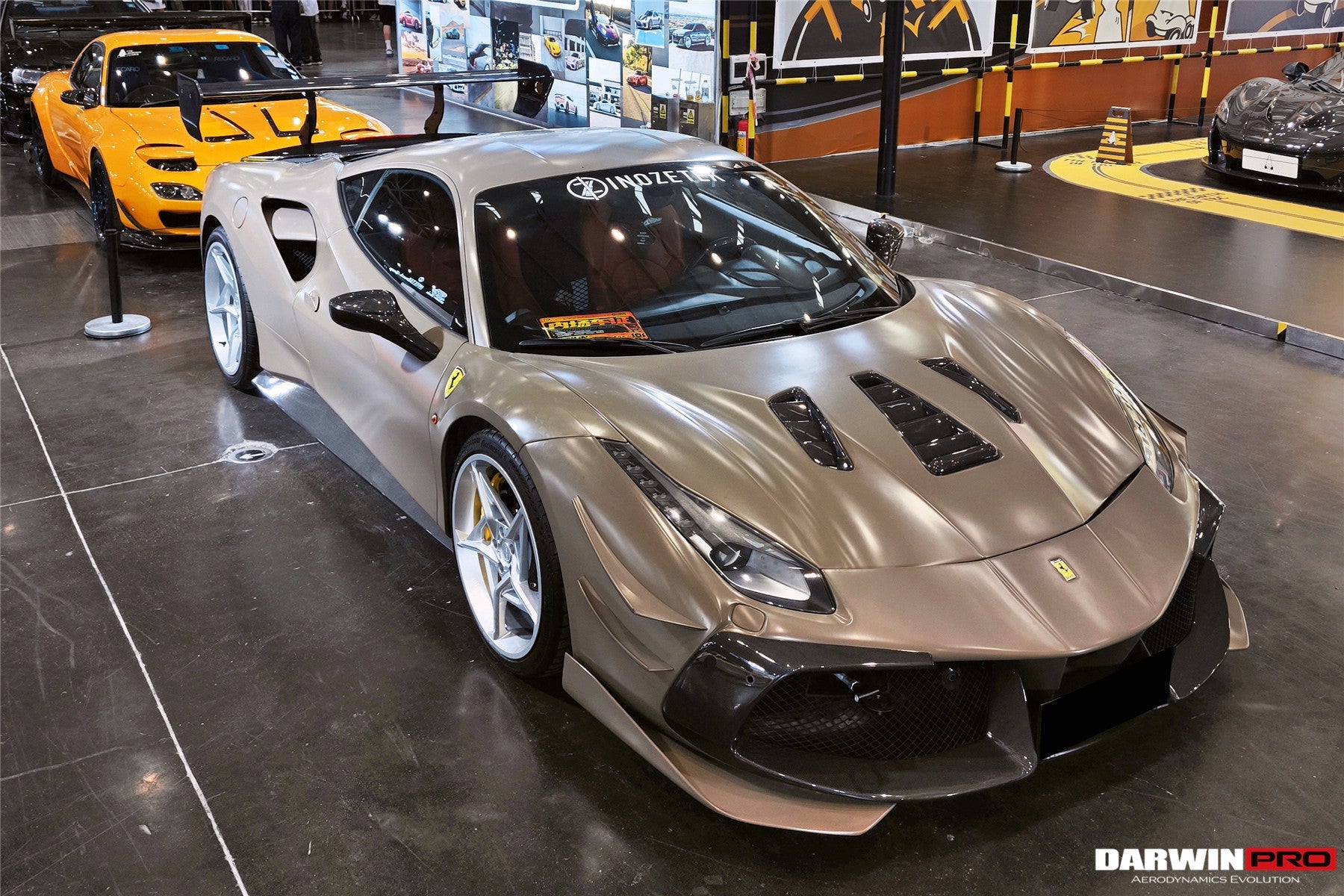 Parachoques delantero DarwinPRO estilo Módena para Ferrari 488 Challenge Evo 2015-2020 | Compatible con GTB y Spider