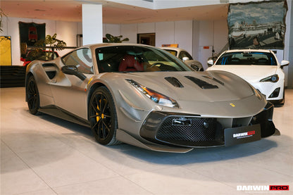 Parachoques delantero DarwinPRO estilo Módena para Ferrari 488 Challenge Evo 2015-2020 | Compatible con GTB y Spider