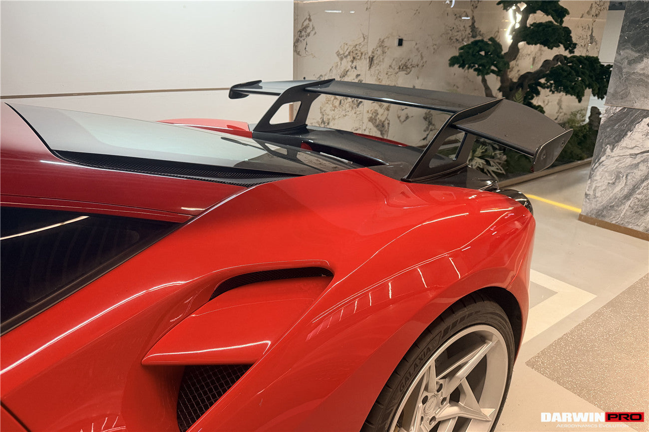 DarwinPro 2015-2020 Ferrari 488 GTB Partial Carbon Fiber Wing With Base DarwinPRO (SF90XX Style)